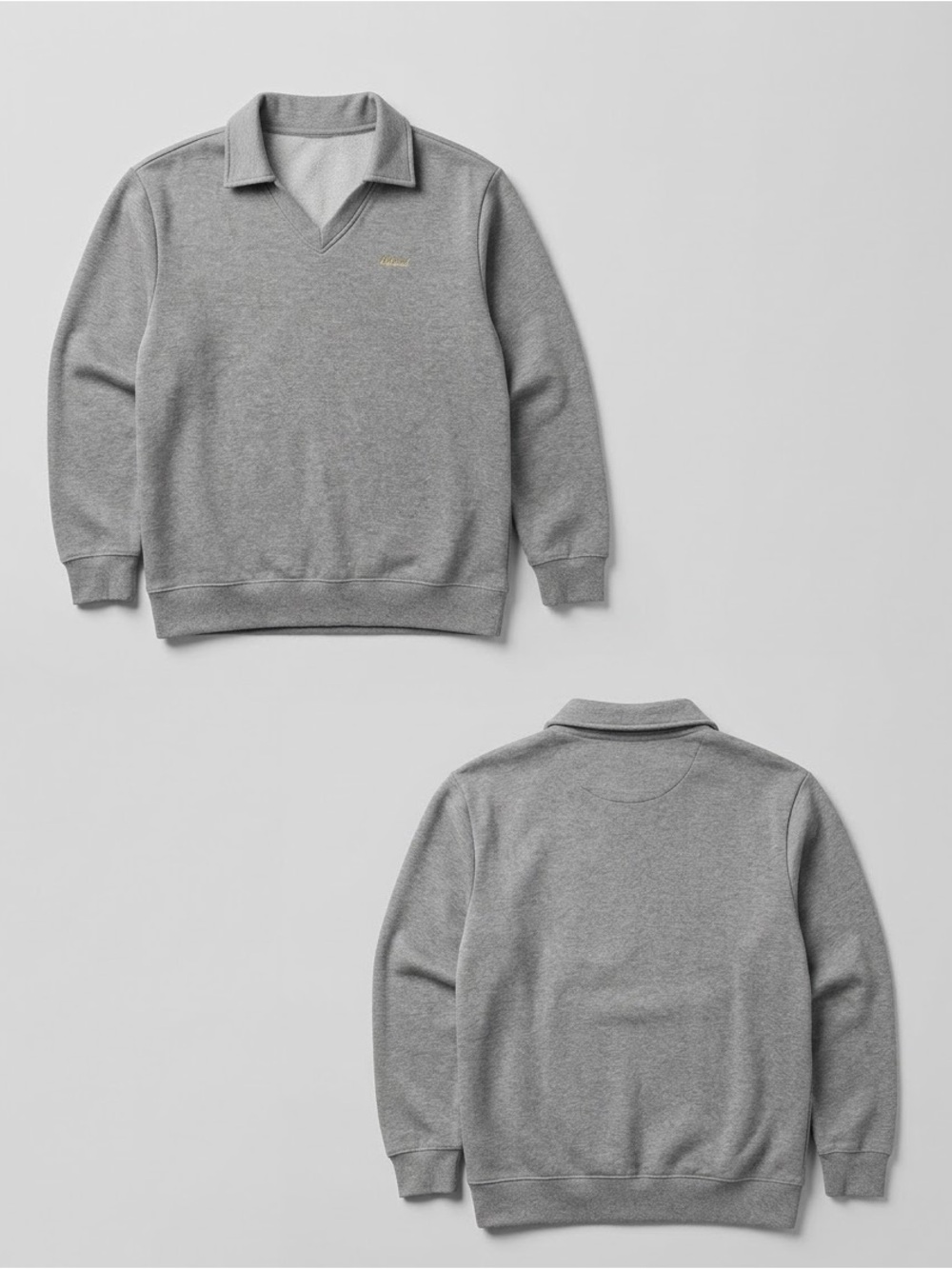 Grey Collared Pullover Sweater